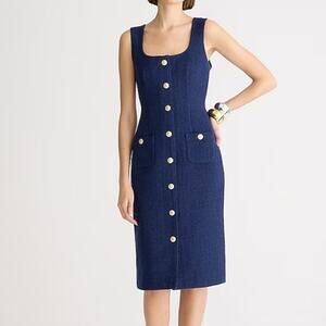 J.Crew Sophia Sleeveless Midi Dress in Tweed Size 6